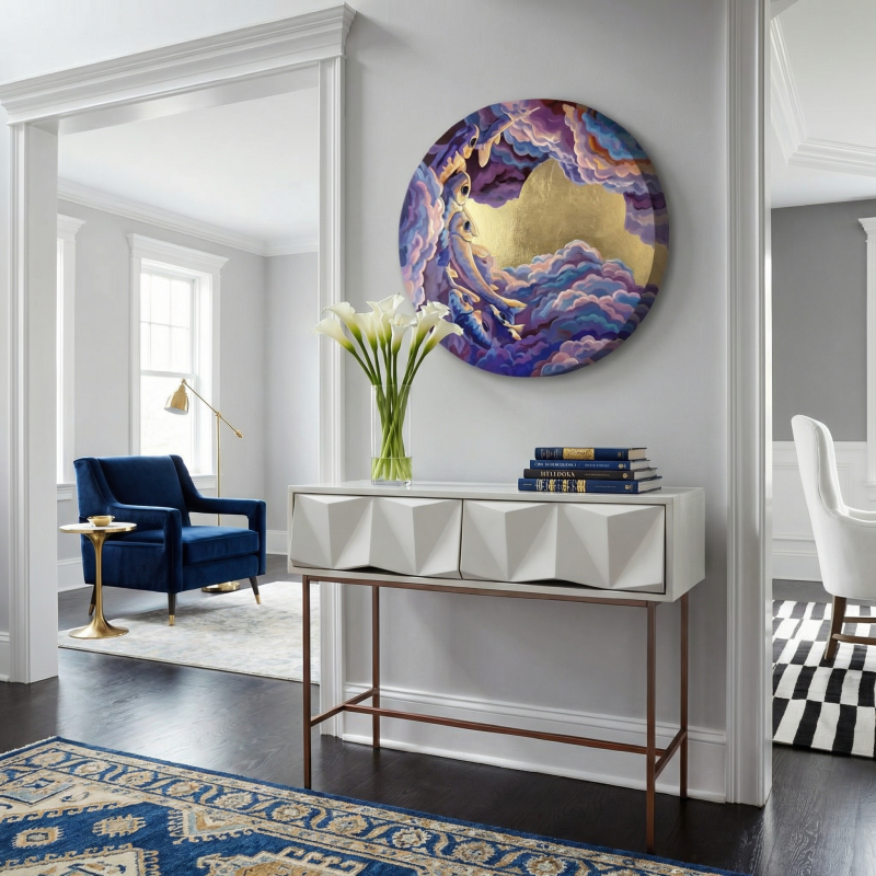 Круглая картина "Путь к свету" 70см