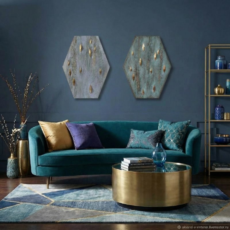 Абстрактный диптих "Ромбы"