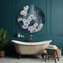 Круглая картина "Вспоминая Моне" д-120см