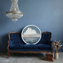 Круглая картина "Облако" 